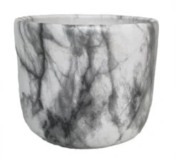 Marbled Egg Pot Cement Planter - 6" X 5" - Indoors Or Out
