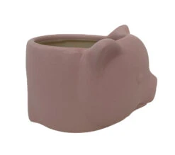 Pink Pig Ceramic Animal Pot - 6" X 4" - NEW -Plant Shop pigsidepot 42458.1645122695